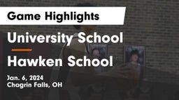 University School vs Hawken School Game Highlights - Jan. 6, 2024