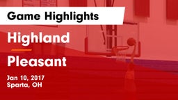 Highland  vs Pleasant  Game Highlights - Jan 10, 2017