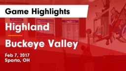 Highland  vs Buckeye Valley  Game Highlights - Feb 7, 2017