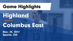 Highland  vs Columbus East Game Highlights - Nov. 24, 2017