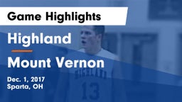 Highland  vs Mount Vernon  Game Highlights - Dec. 1, 2017