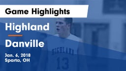 Highland  vs Danville  Game Highlights - Jan. 6, 2018