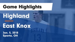 Highland  vs East Knox  Game Highlights - Jan. 5, 2018