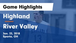 Highland  vs River Valley  Game Highlights - Jan. 23, 2018