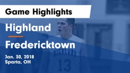 Highland  vs Fredericktown  Game Highlights - Jan. 30, 2018