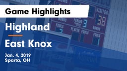 Highland  vs East Knox  Game Highlights - Jan. 4, 2019