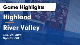 Highland  vs River Valley  Game Highlights - Jan. 22, 2019