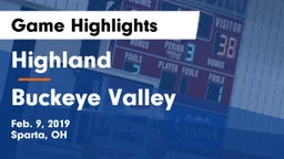 Highland  vs Buckeye Valley  Game Highlights - Feb. 9, 2019