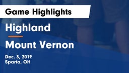 Highland  vs Mount Vernon  Game Highlights - Dec. 3, 2019