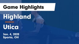 Highland  vs Utica  Game Highlights - Jan. 4, 2020