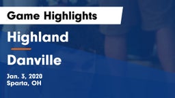 Highland  vs Danville  Game Highlights - Jan. 3, 2020