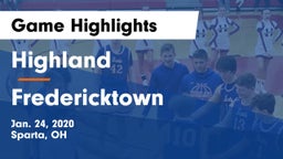 Highland  vs Fredericktown  Game Highlights - Jan. 24, 2020