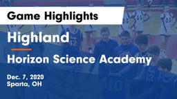 Highland  vs Horizon Science Academy  Game Highlights - Dec. 7, 2020