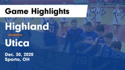 Highland  vs Utica  Game Highlights - Dec. 30, 2020