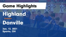 Highland  vs Danville Game Highlights - Jan. 12, 2021