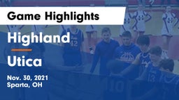 Highland  vs Utica  Game Highlights - Nov. 30, 2021