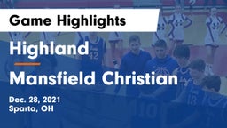 Highland  vs Mansfield Christian  Game Highlights - Dec. 28, 2021