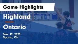 Highland  vs Ontario  Game Highlights - Jan. 19, 2023