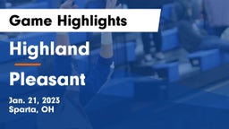 Highland  vs Pleasant  Game Highlights - Jan. 21, 2023
