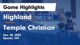 Highland  vs Temple Christian  Game Highlights - Jan. 28, 2023