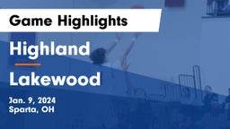 Highland  vs Lakewood  Game Highlights - Jan. 9, 2024
