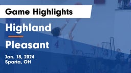 Highland  vs Pleasant  Game Highlights - Jan. 18, 2024