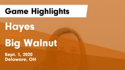 Hayes  vs Big Walnut Game Highlights - Sept. 1, 2020