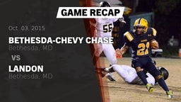 Recap: Bethesda-Chevy Chase  vs. Landon  2015