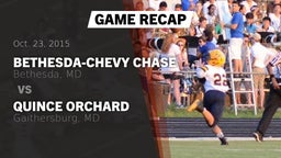 Recap: Bethesda-Chevy Chase  vs. Quince Orchard  2015