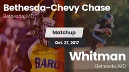 Matchup: Bethesda-Chevy vs. Whitman  2017