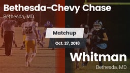 Matchup: Bethesda-Chevy vs. Whitman  2018