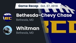 Recap: Bethesda-Chevy Chase  vs. Whitman  2018