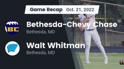 Recap: Bethesda-Chevy Chase  vs. Walt Whitman  2022