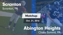 Matchup: Scranton  vs. Abington Heights  2016