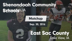 Matchup: Shenandoah vs. East Sac County  2016