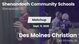 Matchup: Shenandoah vs. Des Moines Christian  2020