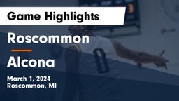 Roscommon  vs Alcona  Game Highlights - March 1, 2024