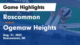 Roscommon  vs Ogemaw Heights  Game Highlights - Aug. 31, 2022