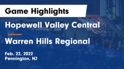 Hopewell Valley Central  vs Warren Hills Regional  Game Highlights - Feb. 22, 2022