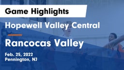 Hopewell Valley Central  vs Rancocas Valley  Game Highlights - Feb. 25, 2022