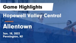 Hopewell Valley Central  vs Allentown  Game Highlights - Jan. 18, 2022