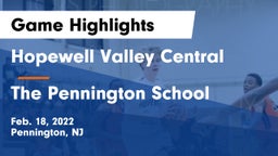 Hopewell Valley Central  vs The Pennington School Game Highlights - Feb. 18, 2022