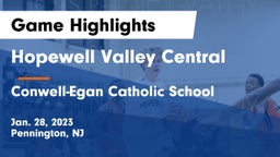 Hopewell Valley Central  vs Conwell-Egan Catholic School Game Highlights - Jan. 28, 2023