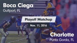 Matchup: Boca Ciega vs. Charlotte  2016