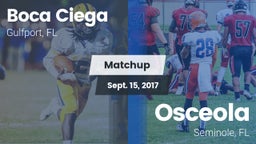 Matchup: Boca Ciega vs. Osceola  2017