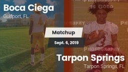 Matchup: Boca Ciega vs. Tarpon Springs  2019