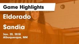 Eldorado  vs Sandia Game Highlights - Jan. 20, 2018