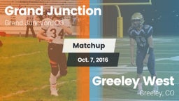 Matchup: Grand Junction High vs. Greeley West  2016
