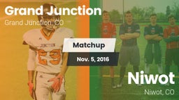 Matchup: Grand Junction High vs. Niwot  2016