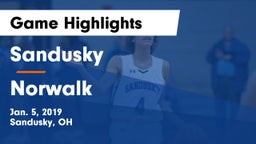 Sandusky  vs Norwalk  Game Highlights - Jan. 5, 2019